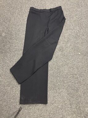 St John Basics Womens Knit Pants wool blend size 10 Black pull on READ